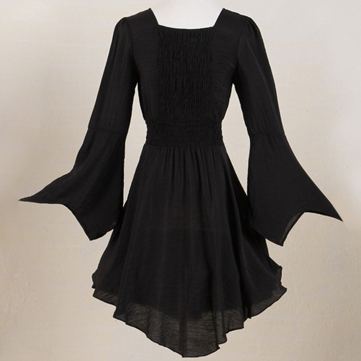 Black Renaissance Bell Sleeve Dress