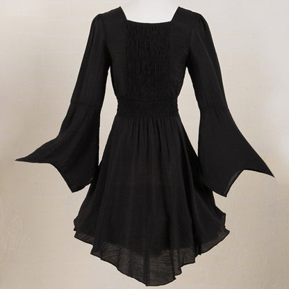 Black Renaissance Bell Sleeve Dress