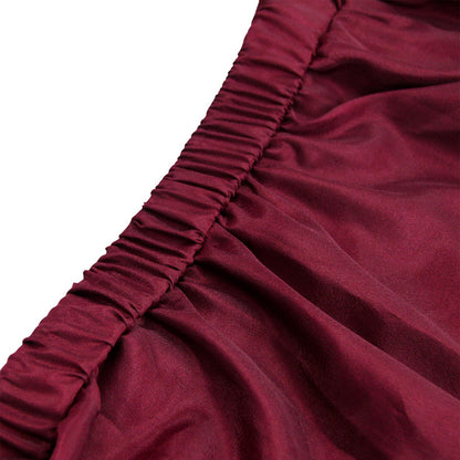Wine Red High-Low Steampunk Skirt