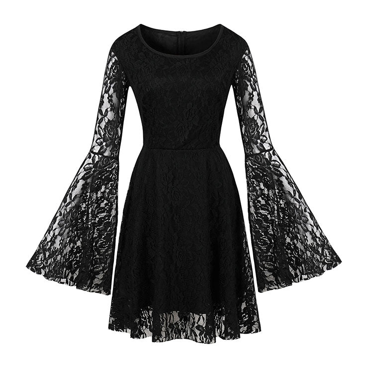 Gothic dress with lace sleeves