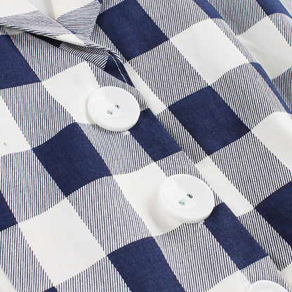 Blue and White Checked 50's Dress