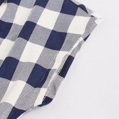 Blue and White Checked 50's Dress