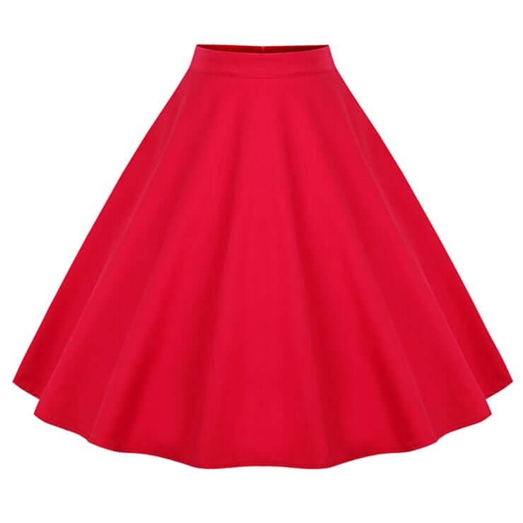1950's Red Circle Skirt