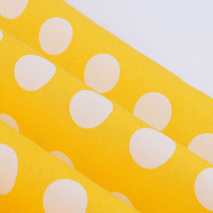 Yellow Summer Polka Dot Dress