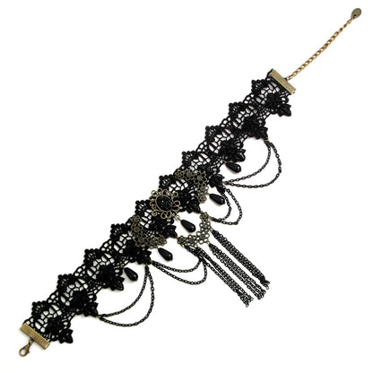 Victorian Chain Tassels Choker (H)