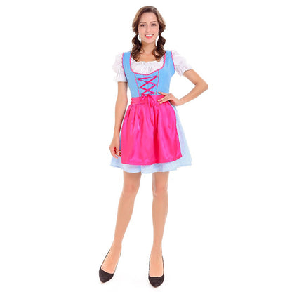 Blue and Pink Ladies Oktoberfest Dress