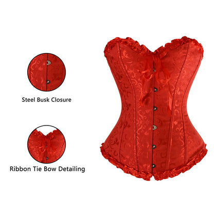 Red Classic Overbust Corset