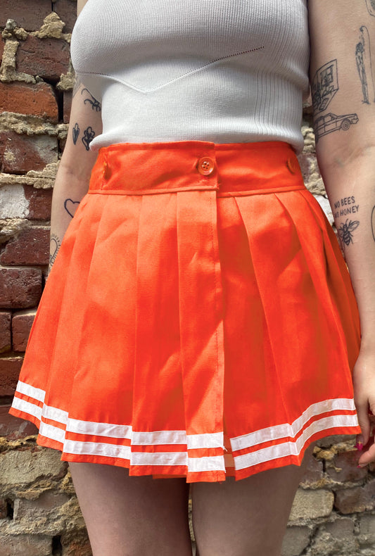 Adjustable Orange Cheerleader Skirt
