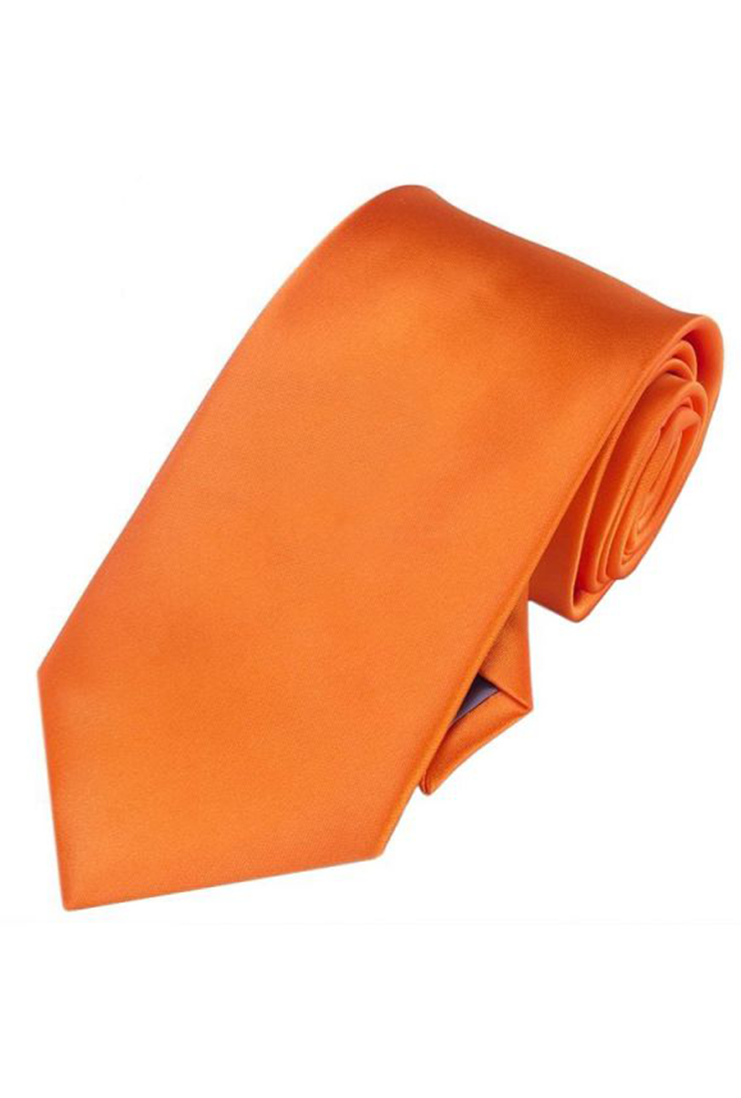 Orange Satin Skinny Neck Tie