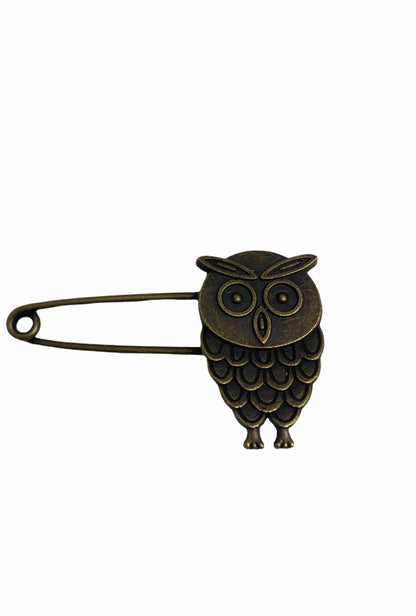 Bronze Owl Brooch