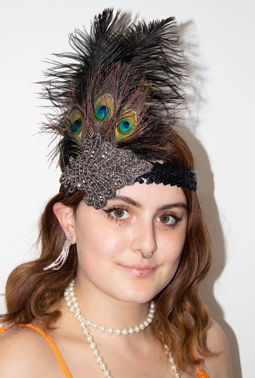 Peacock Feather Gatsby Headband