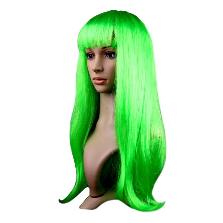 Straight Green Party Wig