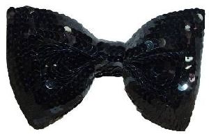 Black Sequined Bow Tie