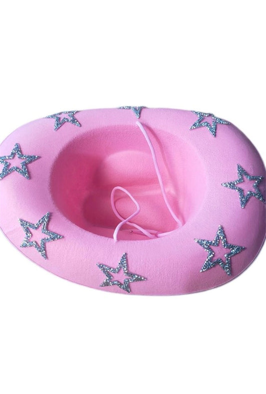 Pink Rhinestone Star Cowboy Hat