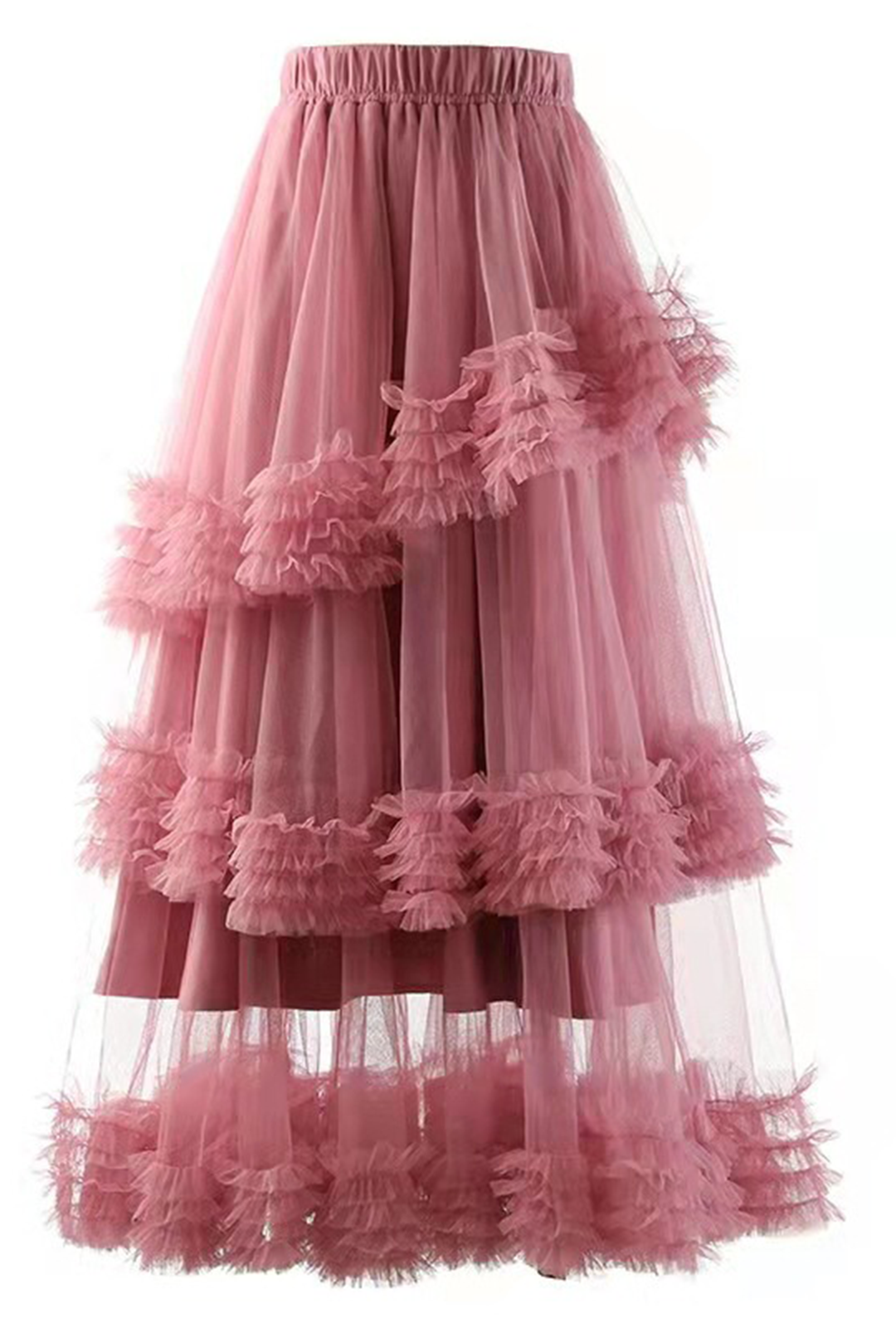 Blush Pink Tiered Tulle Long Skirt Perth Hurly Burly 6792