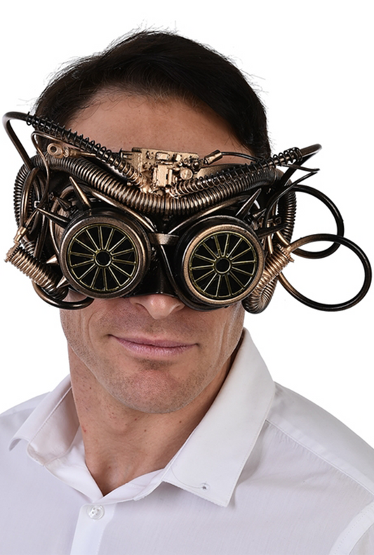 Steampunk Golden Pipes Mask