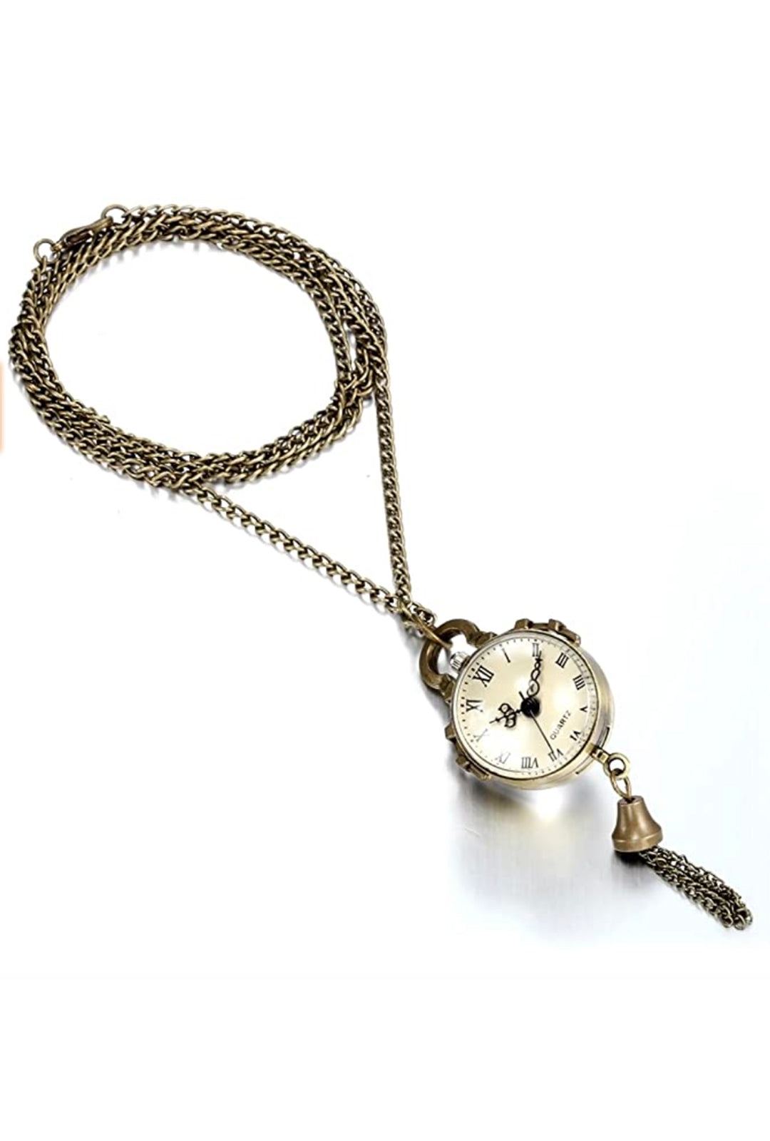 Steampunk Bronze Pocket Watch Necklace (N)