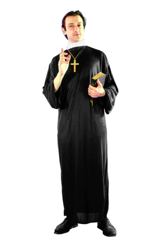 Black Priest Robe Costume