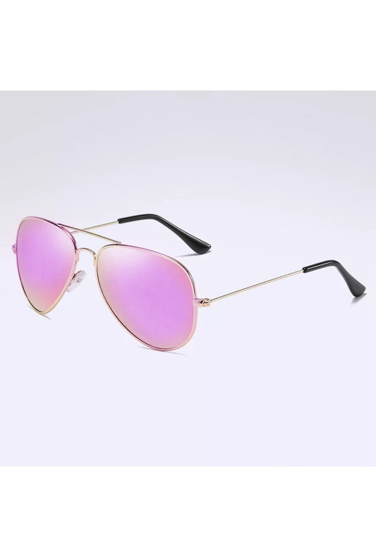 Reflective Pink Aviator Glasses