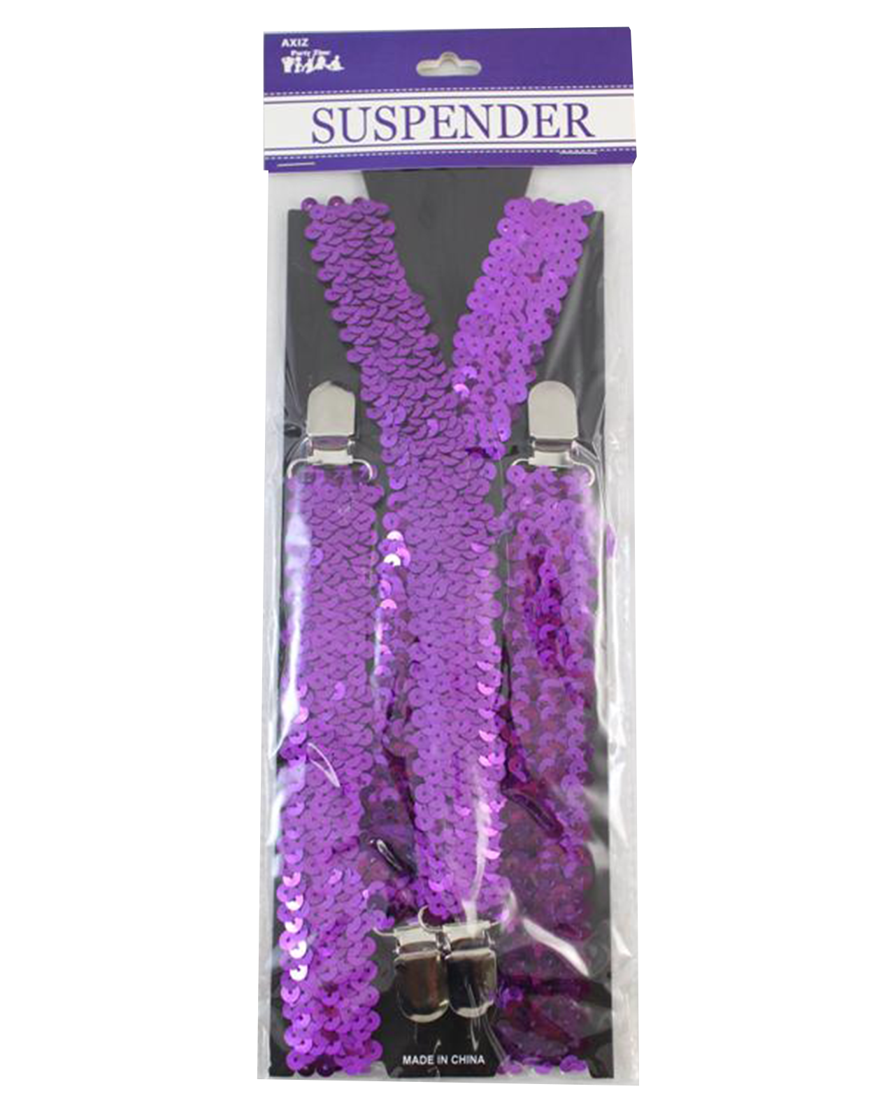 Purple Sequin Suspenders