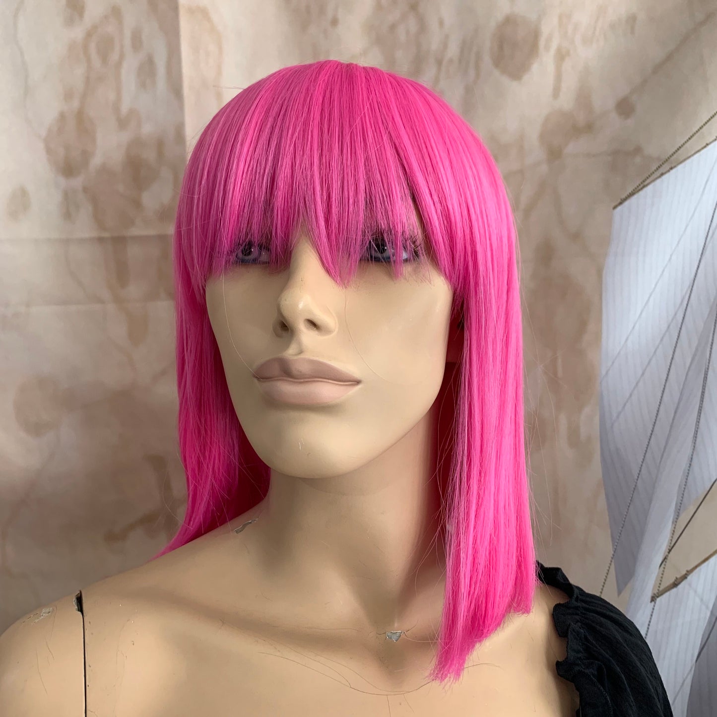Deluxe Hot Pink Bob Wig