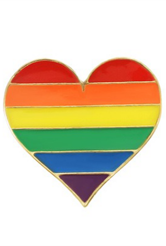 Rainbow Pride Heart Pin