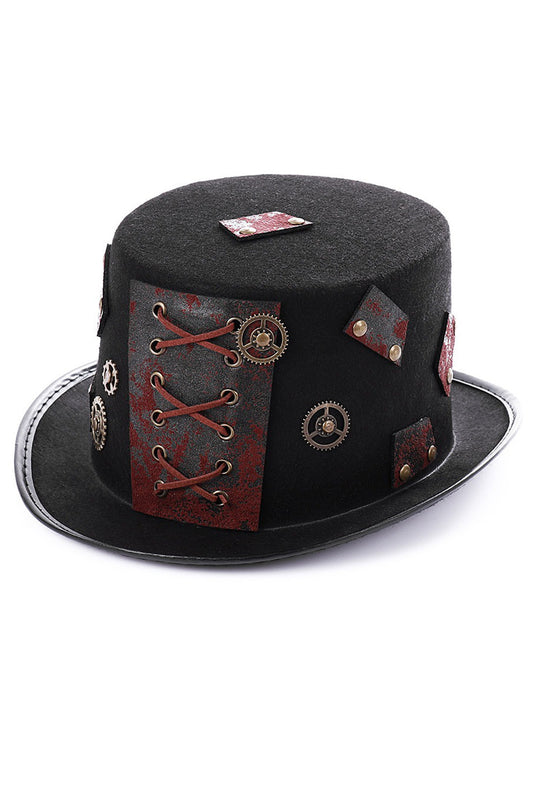 Red & Black Steampunk Hat (FF)