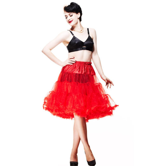Deluxe Three Tiered Red Petticoat
