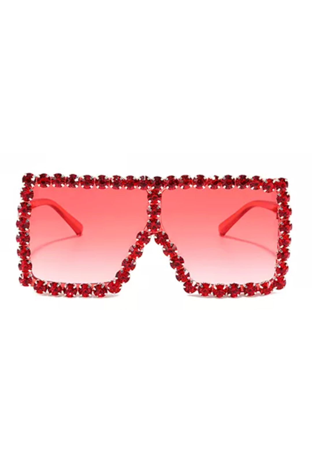 Fashion Red Rhinestone Frame Glasses
