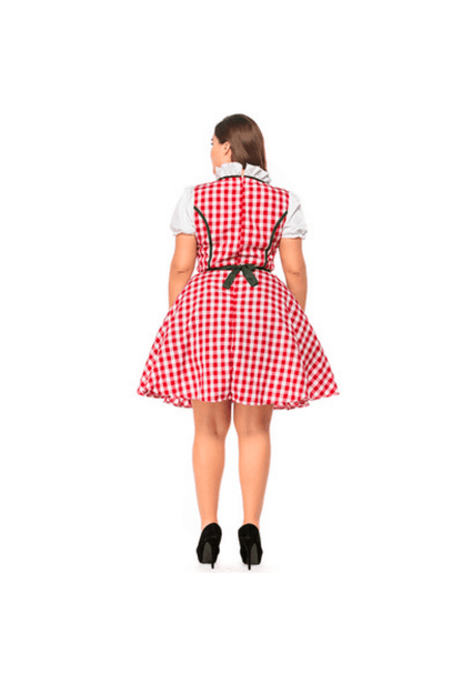 Green and Red Checked Dirndl OCW16