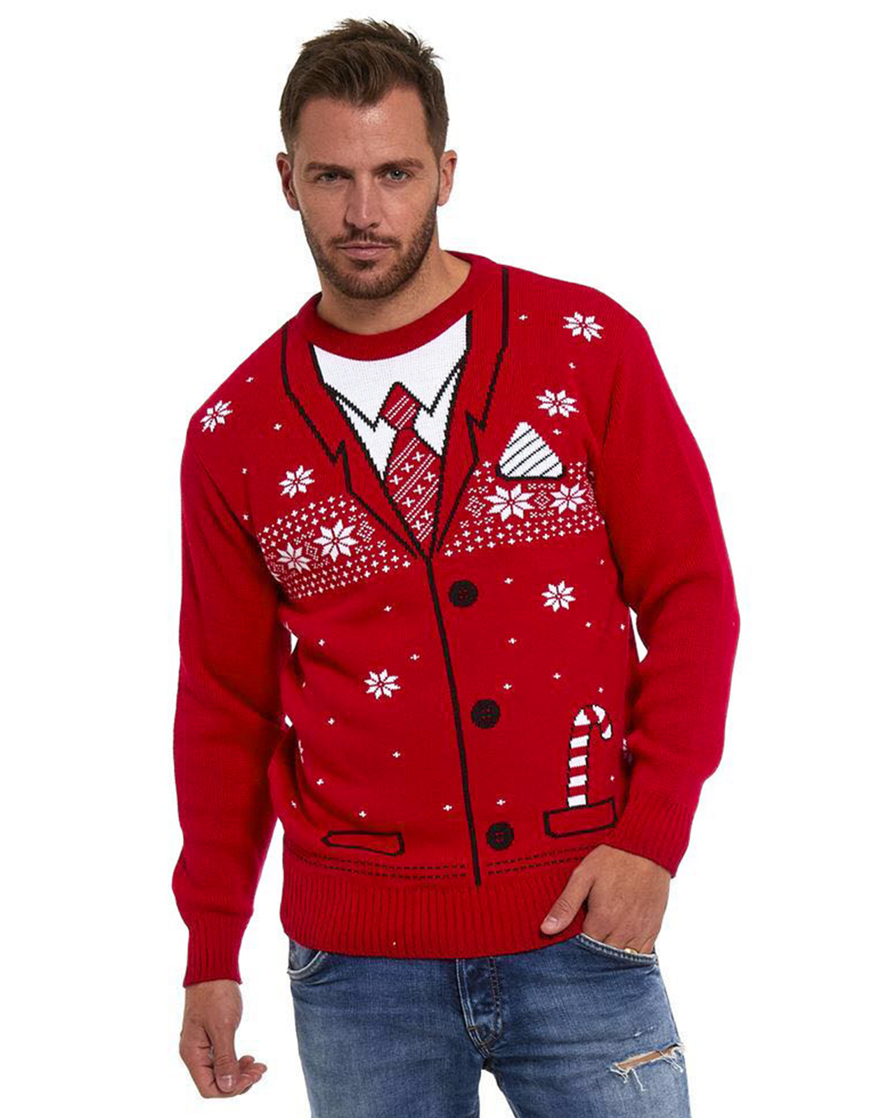Deluxe Red Christmas Suit Sweater Perth HurlyBurly