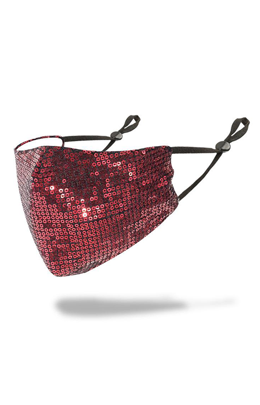 Sequin Red Face Mask
