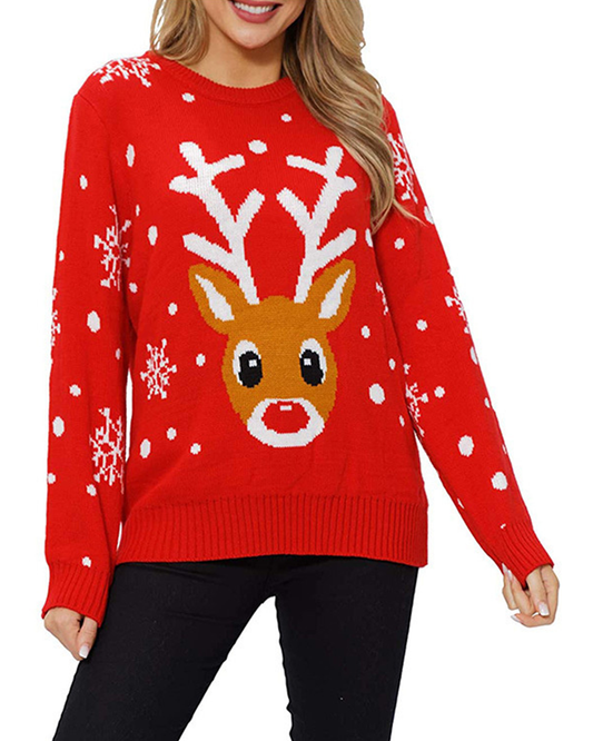 Deluxe Red Reindeer Cutie Sweater