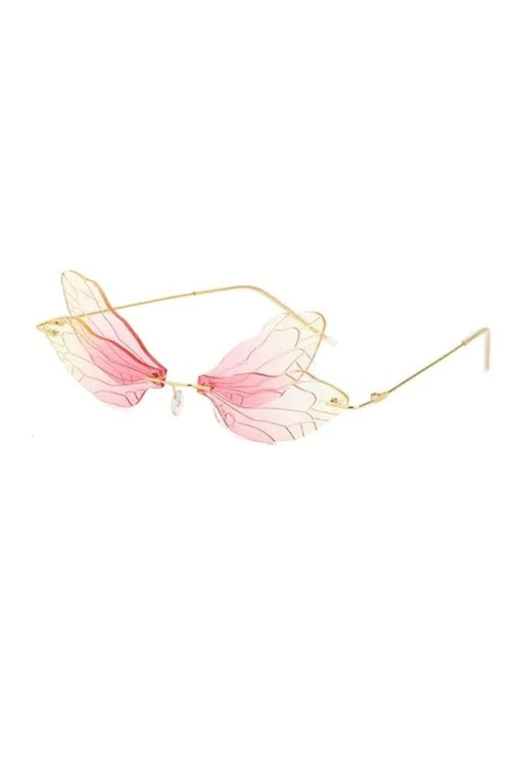 Red Reflective Fashion Wings Glasses