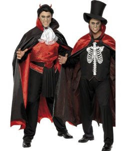 Vampire and Skeleton Reversible Mens Costume
