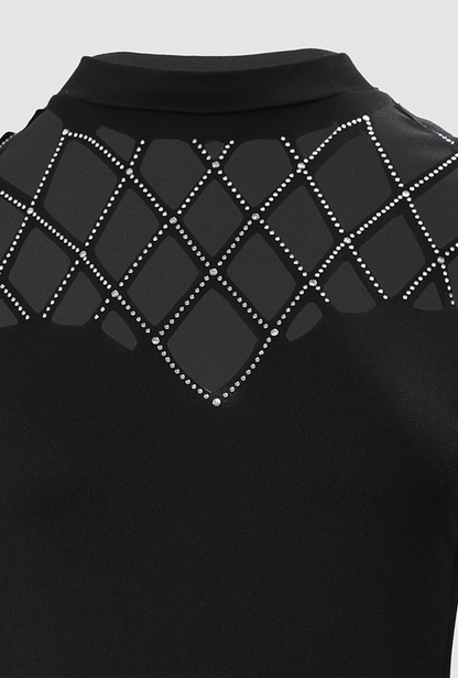 Rhinestone Diamond Cut-Out Top