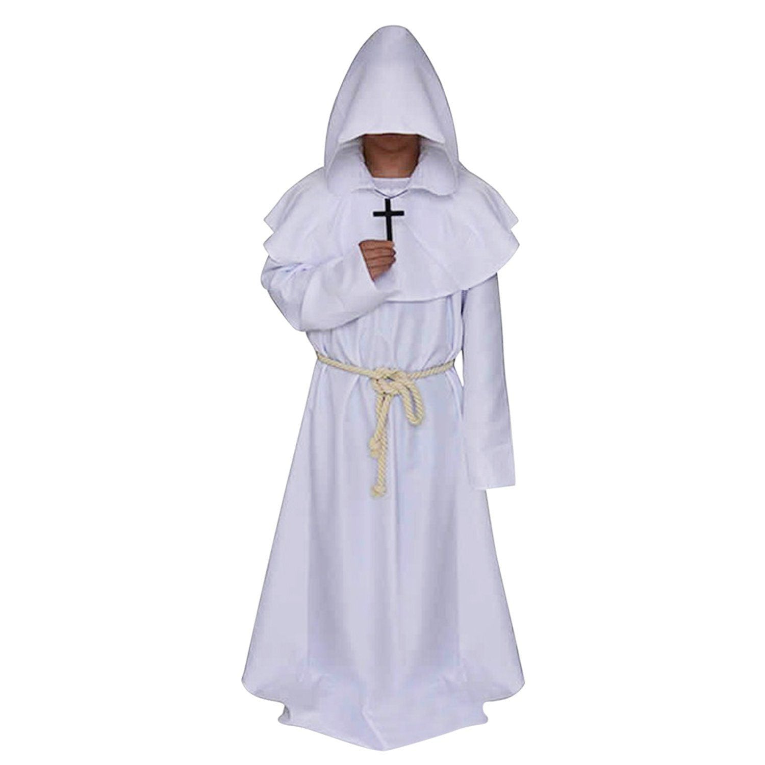 Satanic White Robe White Religious Hooded Robe Perth | Hurly Burly - Hurly-Burly