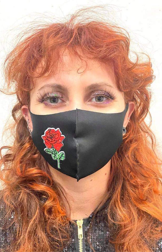Red Rose Face Mask