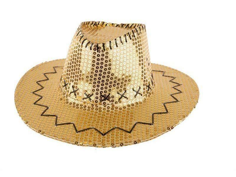 Sequinned Gold Cowboy Hat