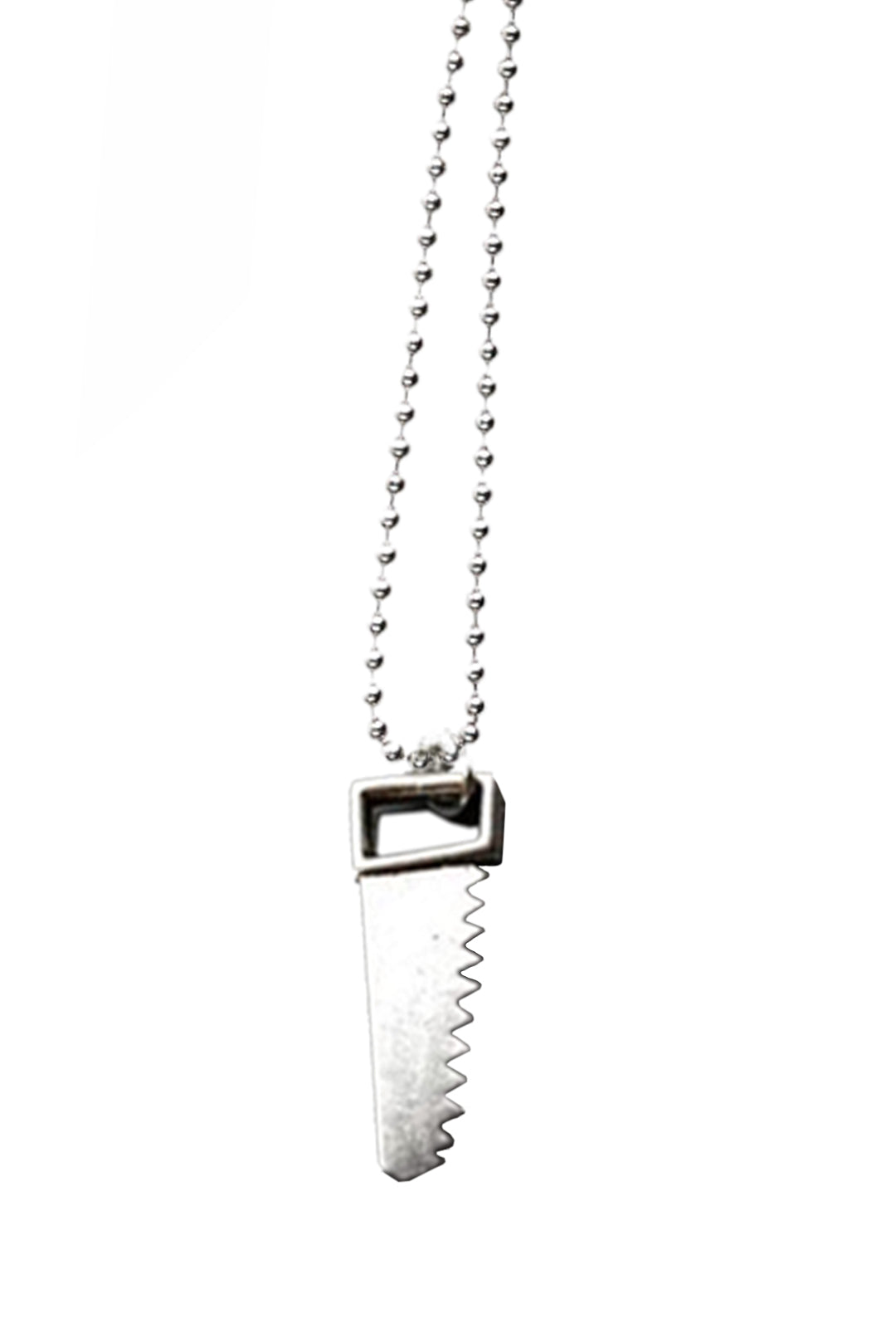 Silver Saw Necklace