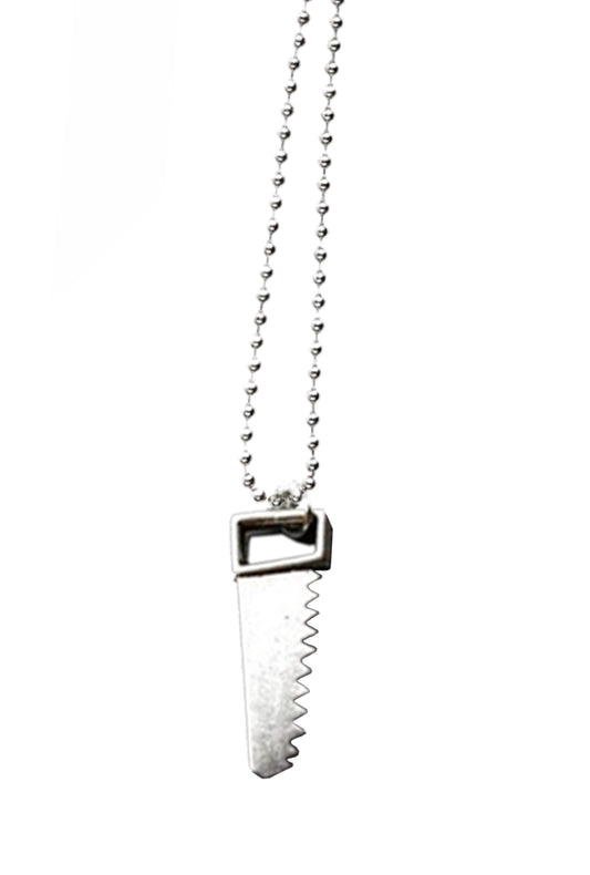 Silver Saw Necklace