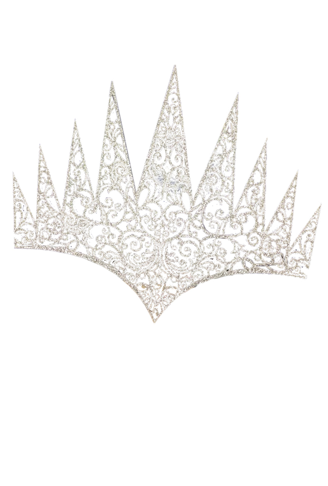 Silver Glitter Crown Headband