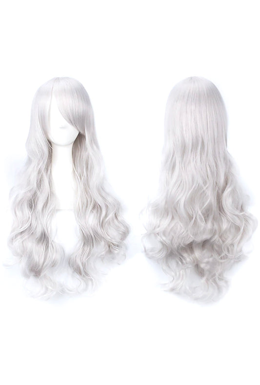 Silver Long Curly Cosplay Wig