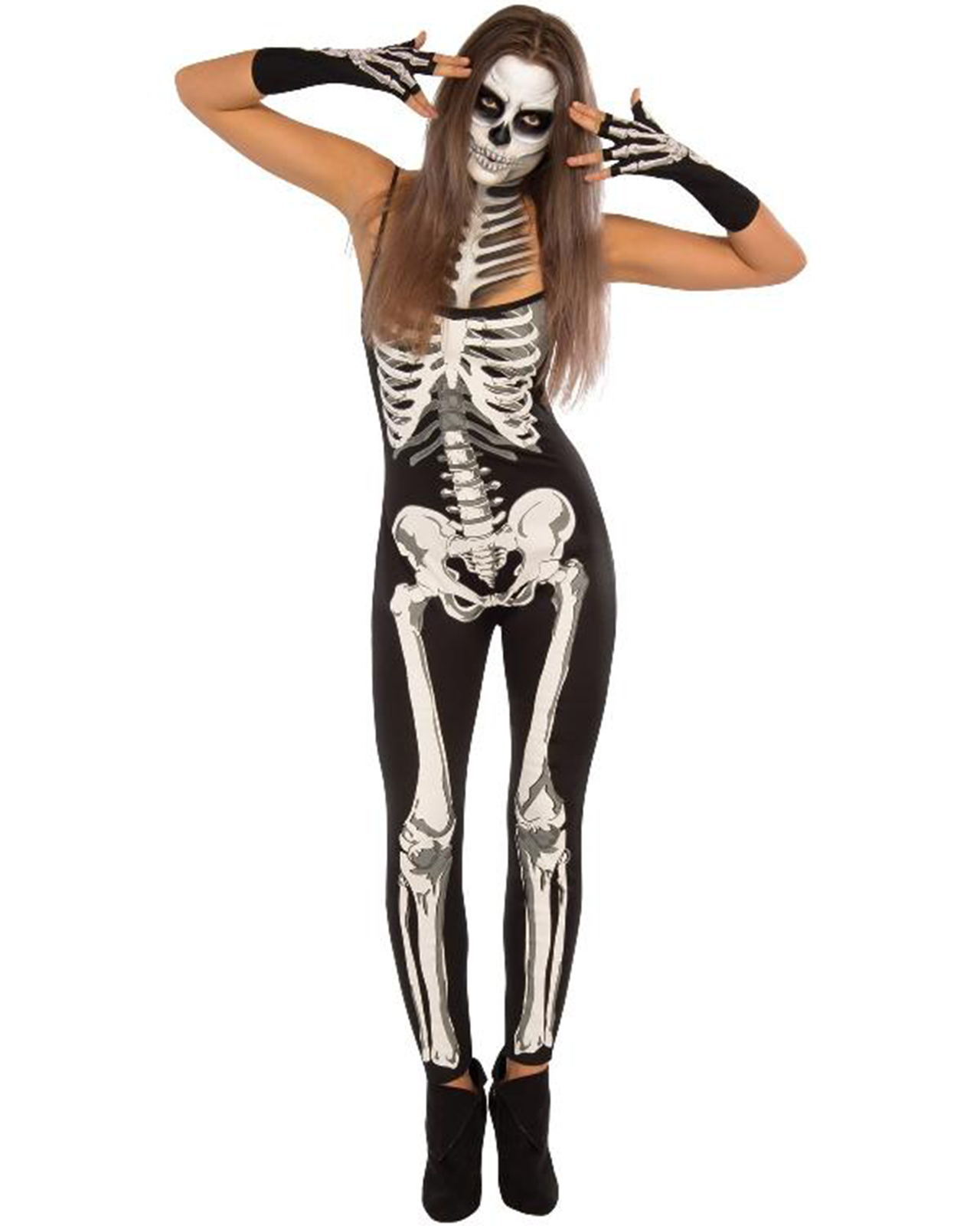 Skeleton Body Suit Costume