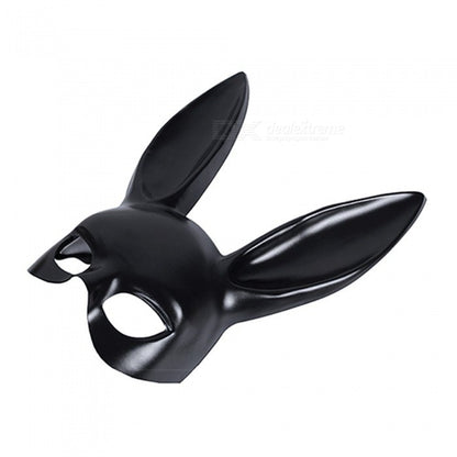 Black Bondage Rabbit Half Mask