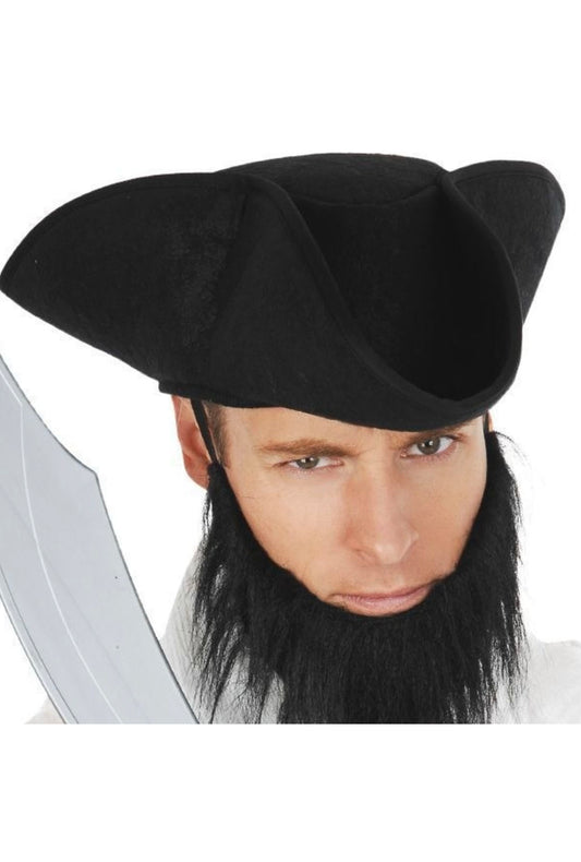 Soft Plush Black Pirate Hat