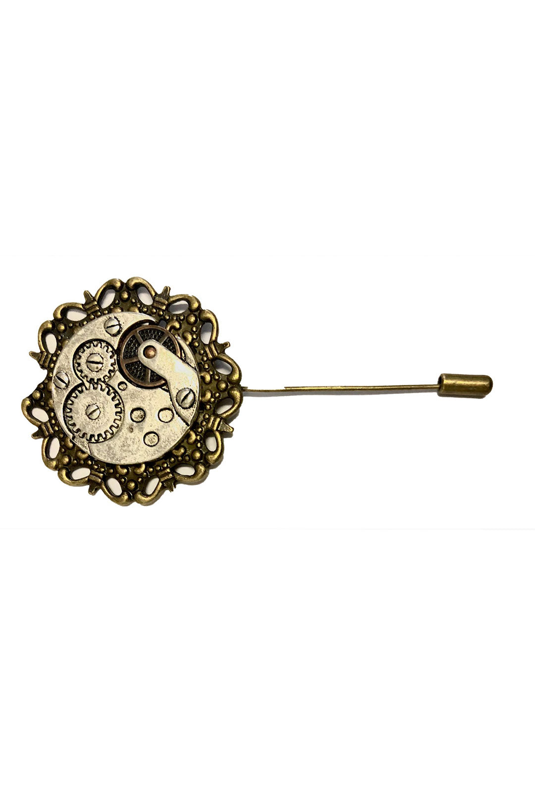 Steampunk Cogs Hat Pin
