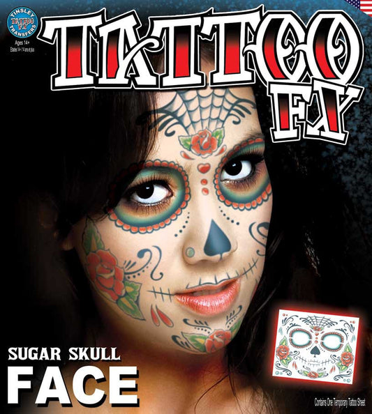 Sugar Skull Full Face Tattoo