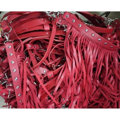 Red Tassel and Chain Belt
