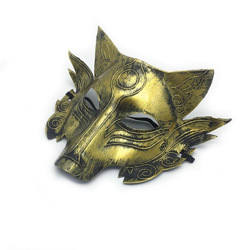 Wolf Mask with brushed metallic finish